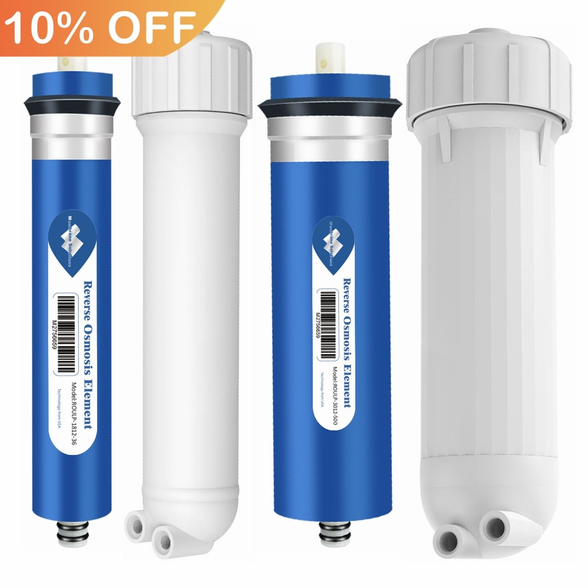 50/75/100/150/400/500/600 GPD RO Reverse Osmosis Membrane Water Filter Housing