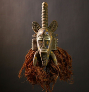 African Senufo mask antique african tribal mask wood wall decor vintage-G4451