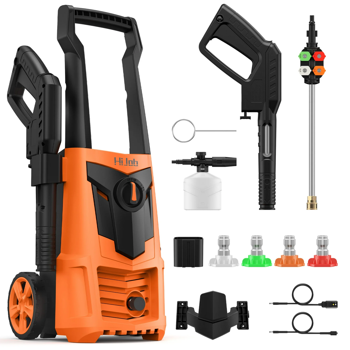 HIJOB S2HJ-HP01 3000 PSI Electric Pressure Washer With 20 ft HIJOB S2HJ-HP01 3000 PSI Electric Pressure Washer With 20 ft