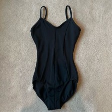 Mirella Black Camisole Leotard Petite XS