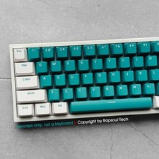 Green White Multi-color PBT Doubleshot 117 Keycaps Set for Mechanical Keyboards