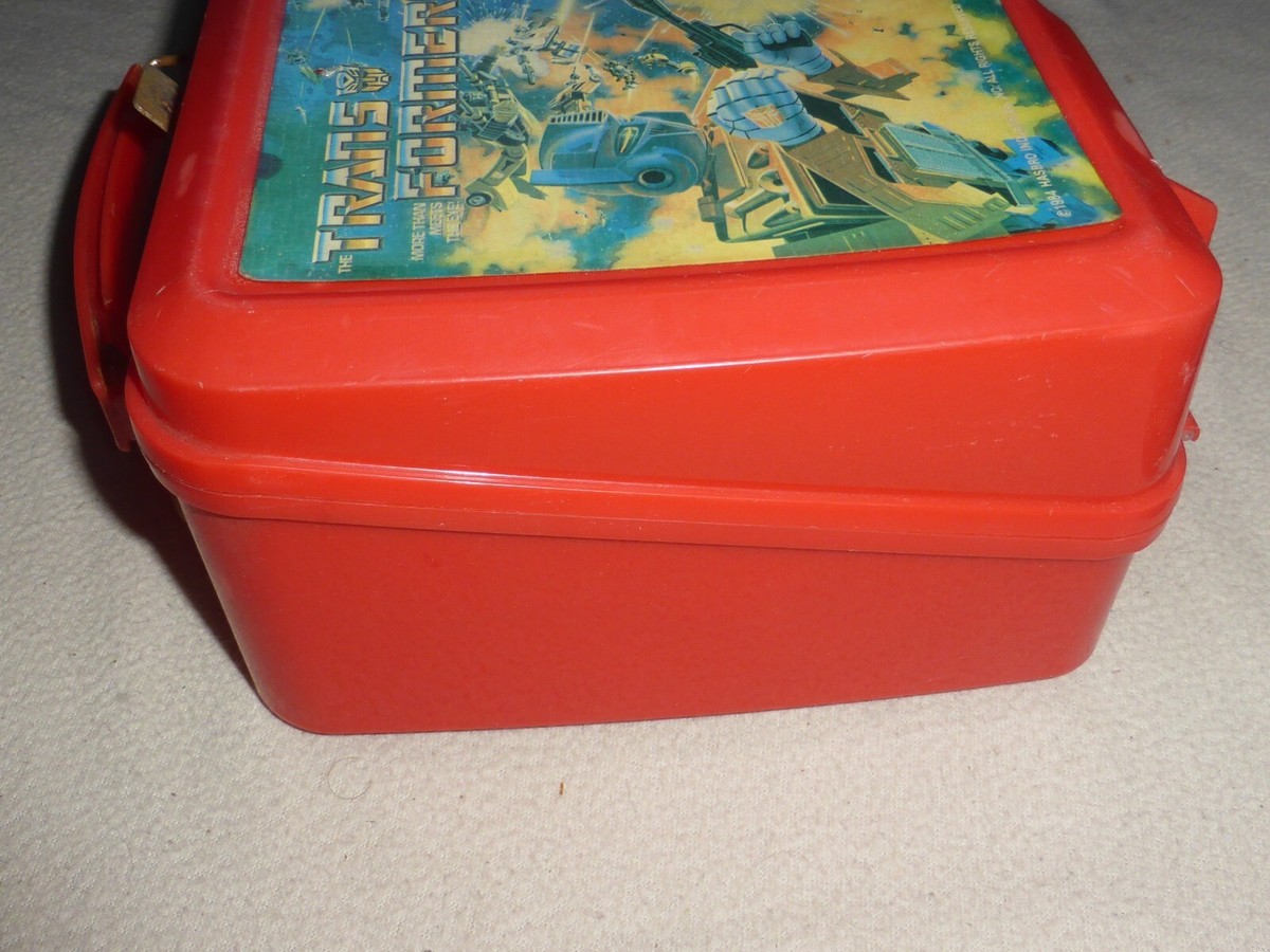 VINTAGE G1 TRANSFORMERS PLASTIC LUNCH BOX THERMOS 1984 ALADDIN