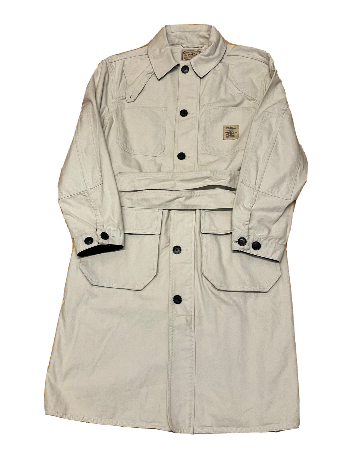 Polo Ralph Lauren Women's Chic Cream Cotton Barn Trench Coat Size XS | eBay