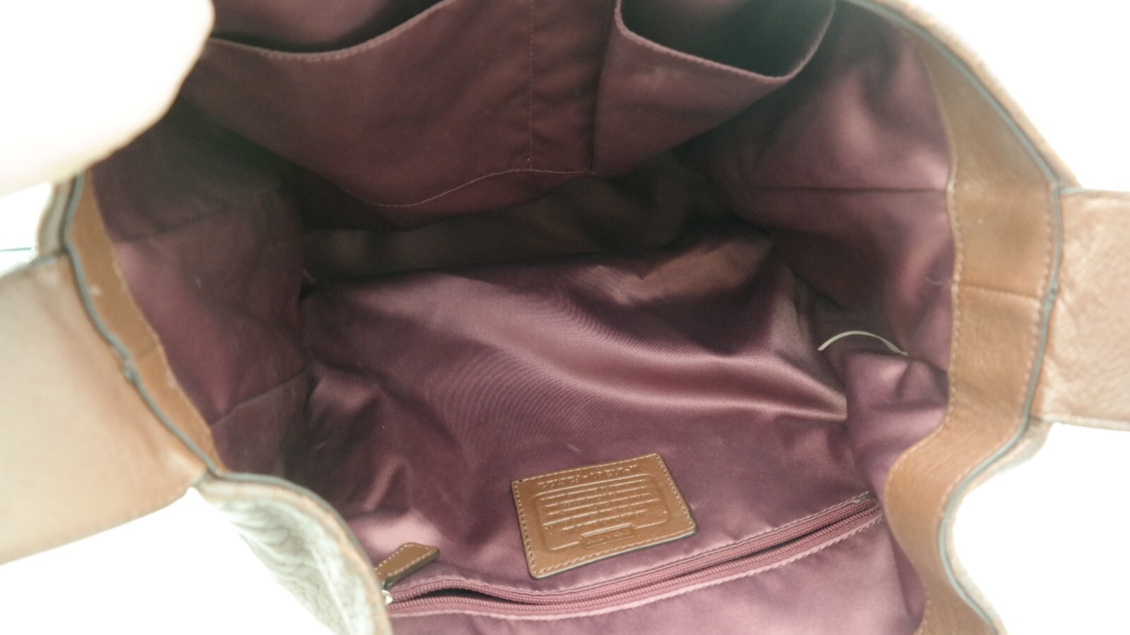 Coach Avery Embossed Crocodile Pattern Brown Leat… - image 10