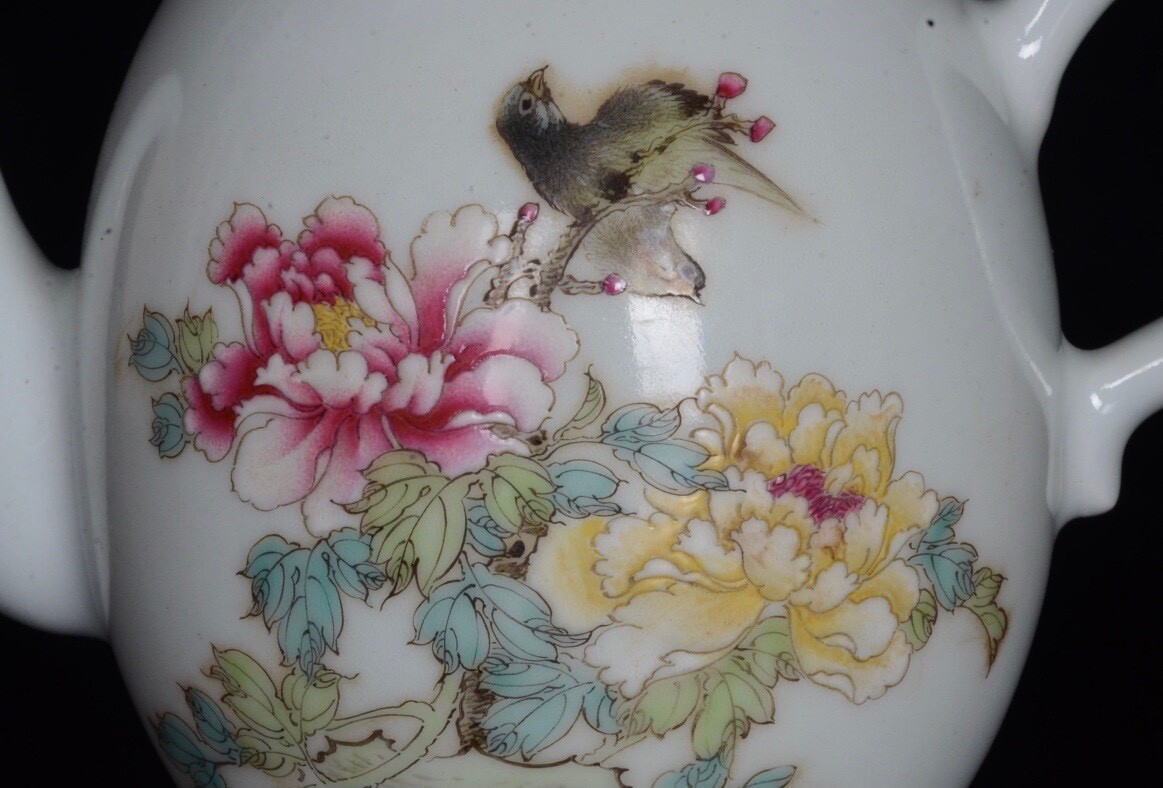 中国、漢　鳥 7.2“ Old Chinese The Republic of China Flower and bird patterns