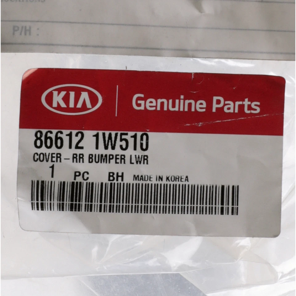 Panel de ajuste de cubierta inferior de parachoques trasero genuino OEM NUEVO 2016-2017 Kia Rio 86612-1W510 Foto 3 de 3