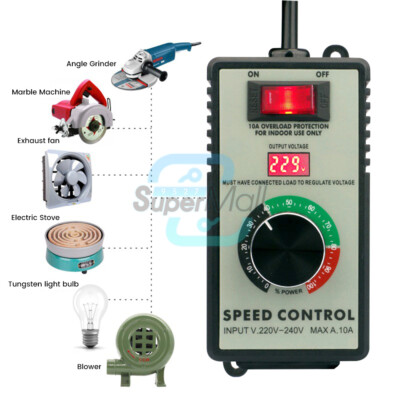 4000W Electronic Voltage Regulator Stepless AC Motor Speed Controller 110V/220V