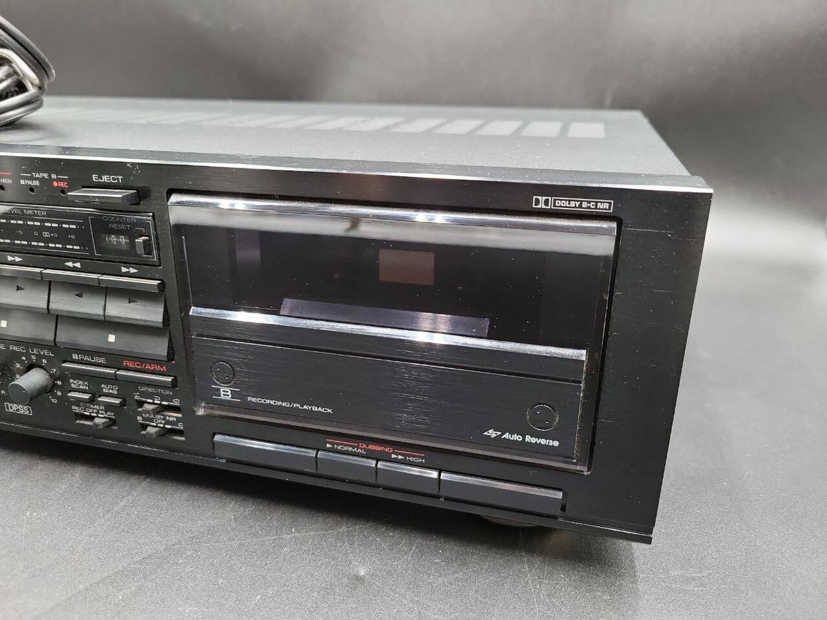 Kenwood Kx-w6010 Stereo Double Cassette Deck Player Recorder for