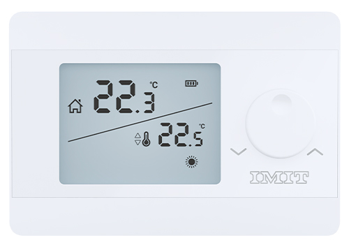 Imit Termostato ambiente digitale parete silver ta batteria display LCD caldaia