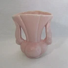 Vintage 1930's Niloak Pottery Winged Victory Vase Pink Two Handled Art Deco 6"