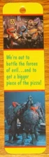 VINTAGE 1991 TEENAGE MUTANT NINJA TURTLES II ANTIOCH BOOKMARK~PIECE OF PIZZA