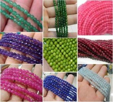 Natural 4mm Faceted Round Gemstone Loose Beads 15'' AAA 
