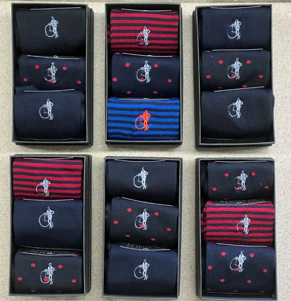 London Sock Company Classic 6 x 3Pair Sock Gift Set