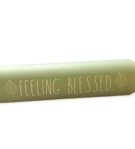 Rae Dunn Rolling Pin Sage Green Fall Autumn Harvest Baking 'Feeling Blessed' NEW - Picture 4 of 8
