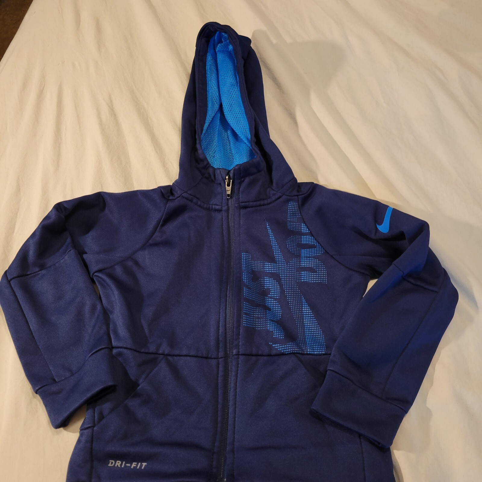 SACAI X NIKE Felpa con cappuccio Nike DRI Fit full zip blu taglia 2t giacca bambino ragazzo
