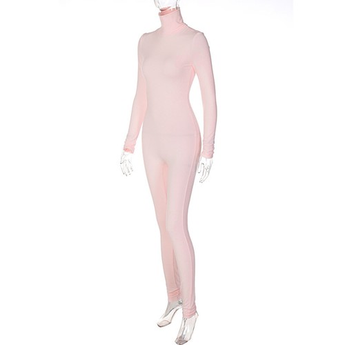 Body donna manica lunga finto collo tuta intera unitard base strato pagliaccetto - Foto 18 di 93