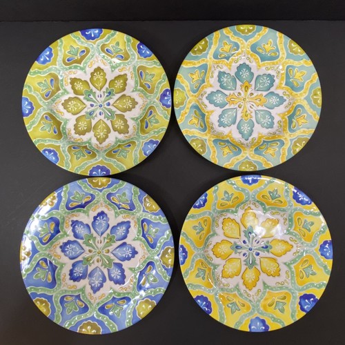 Juego de 4 platos de ensalada de melamina marroquí Laurie Gates 8,75" en relieve mezcla y combinación - Imagen 7 de 13