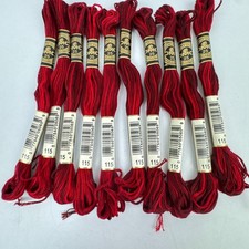 DMC Variegated 10 Skeins 6 Strand Cotton Embroidery Thread 115 GARNET- New