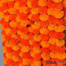 Artificial Flower Garland Indian Wedding Decoration 5 Pcs Marigold Strings New