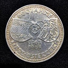 AUSTRIA. 1963 TIROL 50 SCHILLING COIN. SILVER 900. WEIGHT 20 GRAMS, SCARCE.