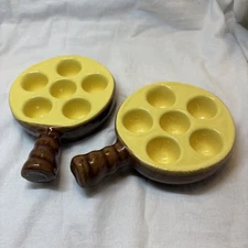 2 Vintage Modele Depose France Escargot Baking Dishes