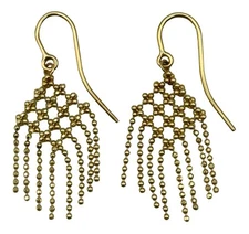 Tiffany & Co. 18K Yellow Gold Fringe Flower Dangle Earrings