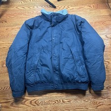 Vintage L.L. Bean Men's Large Goose Down Jacket Quilt Lined 0 MC61 Navy Puffer