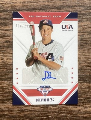 2020 Pa USA Baseball Stars & Stripes 15u Nat Team Auto Drew Burress. Please Read