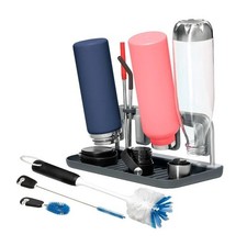 OXO SoftWorks Water Bottle Cleaning  Drying Set, Holds 4 Bottles, New in Box