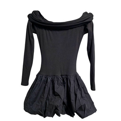 DIOSA Black Off The Shoulder Mini Dress Bubble Hem Puffy Skirt Size S