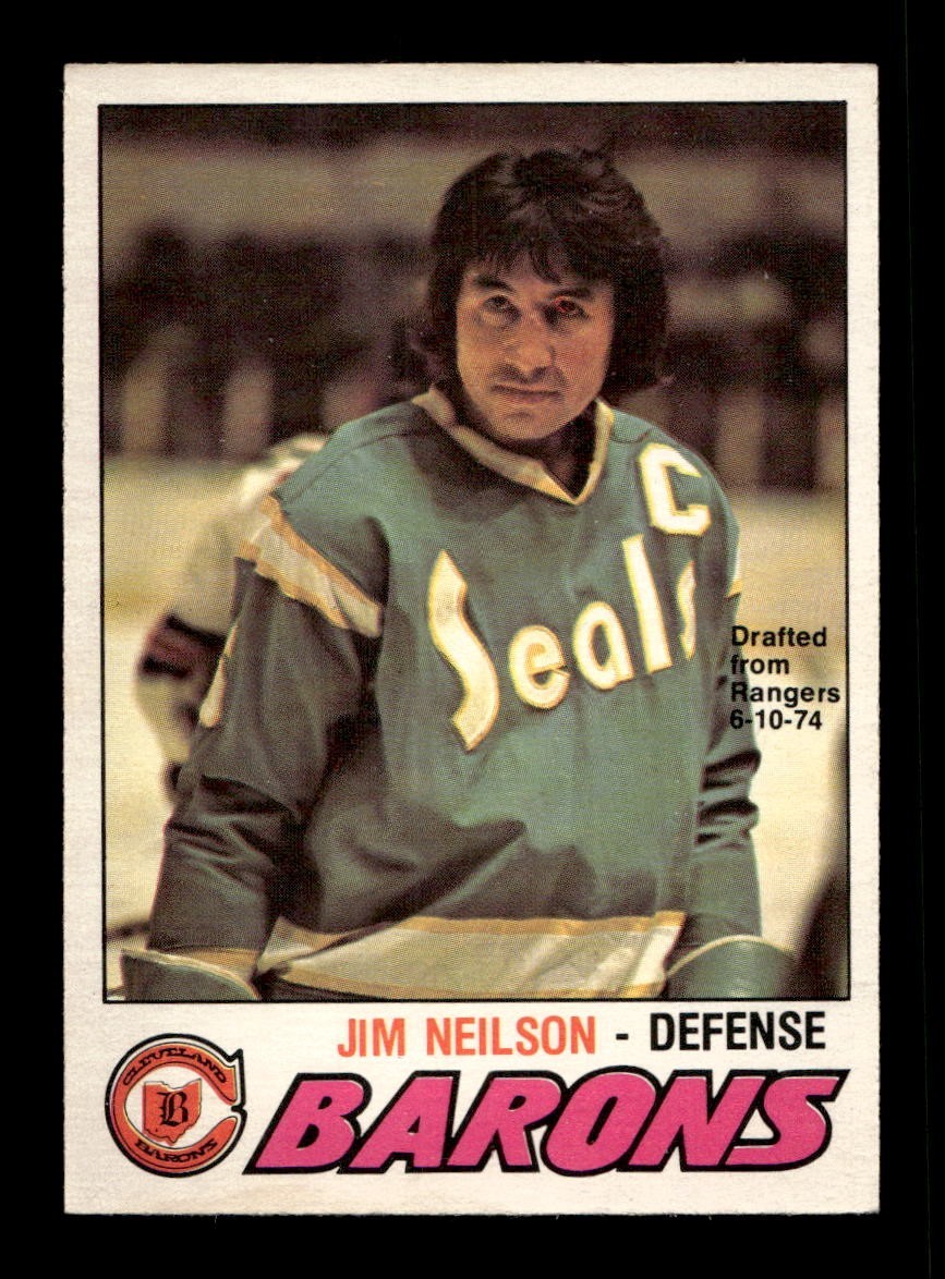 1977 78 O-Pee-Chee #317 Jim Neilson Barons EX-MT+ *3w