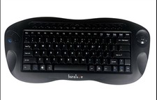 Banalove 2.4GHz Wireless Mini Portable Keyboard w/ Built in Trackball Mouse NEW