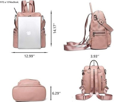 25 L Laptop Backpack Purse for Women Convertible Travel Vintage Leather  Shoulder | eBay