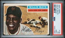 Willie Mays 1956 Topps Gray back PSA 1 #130 New York Giants