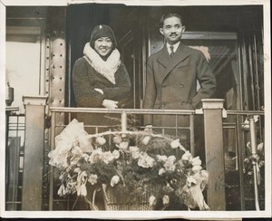 1931 Vancouver King Prajadhipok Queen Rambai Barni Train Photo 8X10