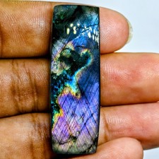 55 Cts Natural Labradorite Cabochon Gemstone For Jewelry 45.6x15.9x7.1 MM