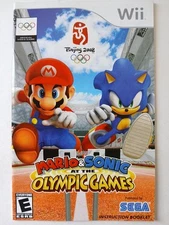 Nintendo Wii Instruction Manual Only - Mario And Sonic At The Olympic Games