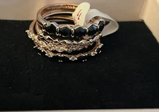 Bomb Party Delicates Size 11 4 Bands Black Onyx &Diamond CZ