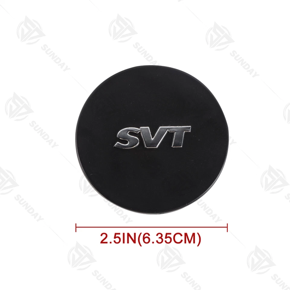4x 65mm Black For SVT Wheel Center Hub Caps For 2001-2014 M-ustang 2.5" Foto 3 de 4