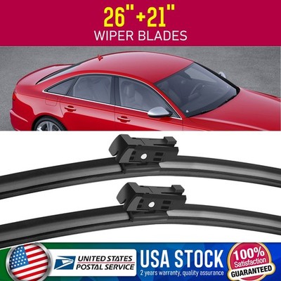 Front Wiper Blades rubber Windshield 26'' + 21'' Top Lock Top Quality 4G1998002A