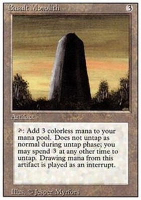 1x Heavily Played, English Basalt Monolith - Revised Edition