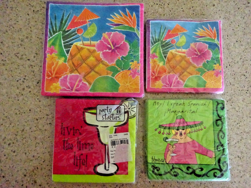 Beverage Napkins Unique TROPICAL LUAU ~ Party Starters MARGARITA ~ Design Design