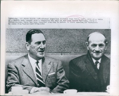 1966 Juan Person Jose Cresta Martinez Argentine Dictator Cafe Wirephoto 8X10