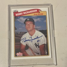 1989 Swell Baseball Greats Bobby Richardson Auto #49 Yankees CMC MLB Card