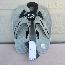 Oakley Operative Sandal 2.0 Flip Flop Men SZ 10 Grey Comfort Slip-On
