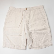 GAP Linen Cotton Men's Tan Lightweight Flat Front Shorts Size 32 x 10" Inseam