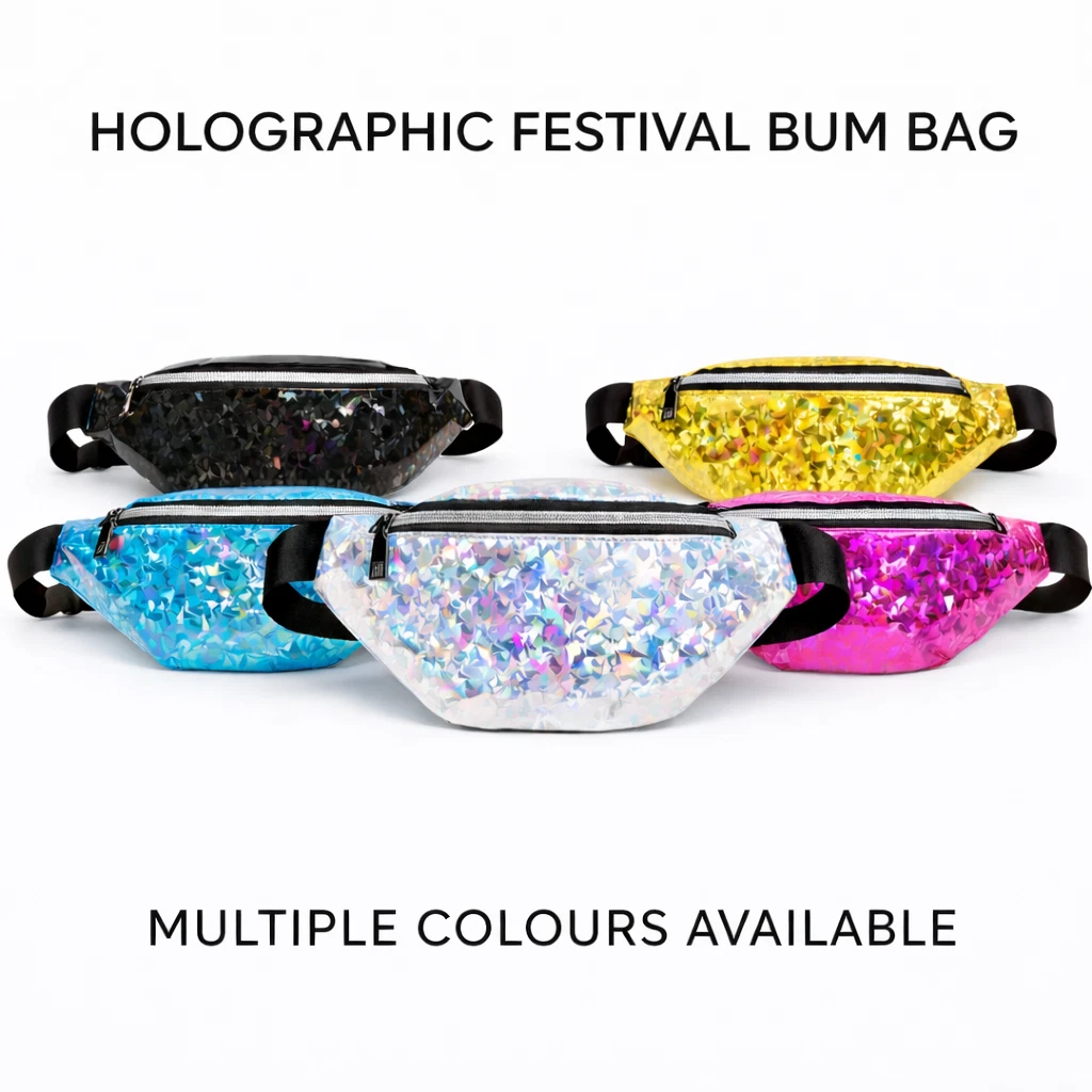 Holographic bum bag - multiple colours available