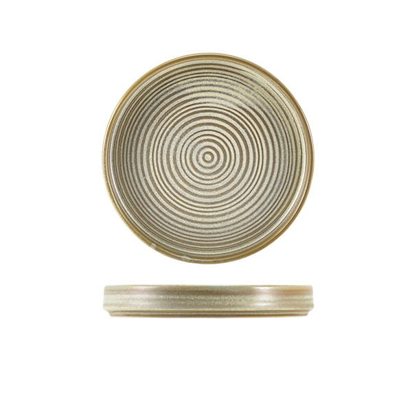 Terra Porcelain Matt Grey Presentation Plate For Dining Serving 18cm Pack of 6