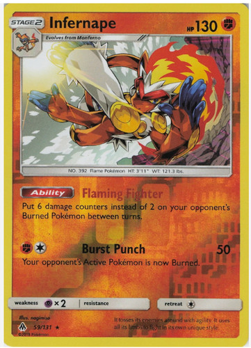 Infernape - 23/156 - Reverse Holo Rare - Ultra Prism - NM/M