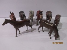 Vintage Britains Ltd Lot of 8 Asst. Lead Horse Figurine - Draft Horse, Grazing